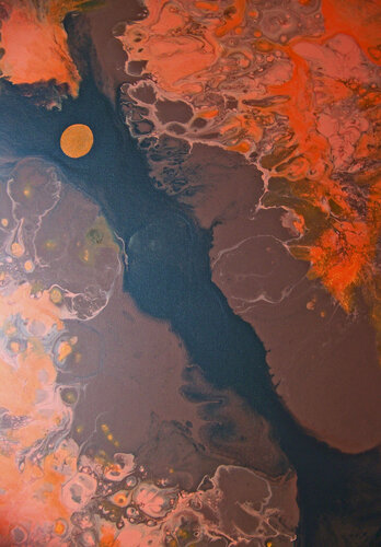 Harvest Moon Glow (V) par Jo Moore, Peinture en vente sur Singulart