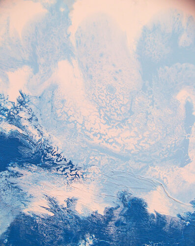 Blue on Blue par Jo Moore, Peinture en vente sur Singulart