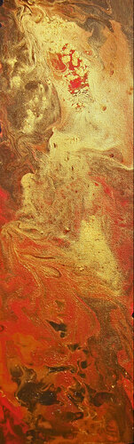 The Way of the Smoke I (Gold) van Jo Moore, Schilderij te koop op Singulart
