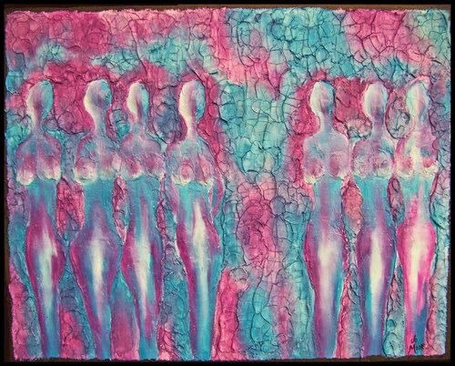 All the Angels are Singing---Study di Jo Moore, Pittura in vendita su Singulart