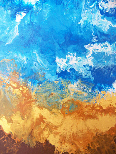 Gold on the Horizon III van Jo Moore, Schilderij te koop op Singulart