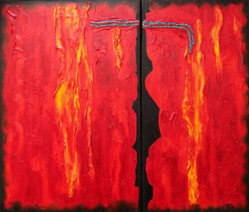 Repartee (Diptych) van Jo Moore, Schilderij te koop op Singulart