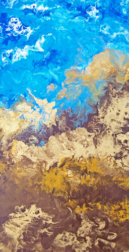 Gold on the Horizon V van Jo Moore, Schilderij te koop op Singulart