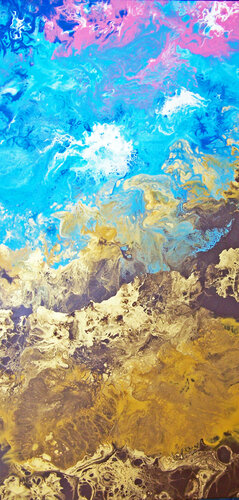 Gold on the Horizon VI van Jo Moore, Schilderij te koop op Singulart