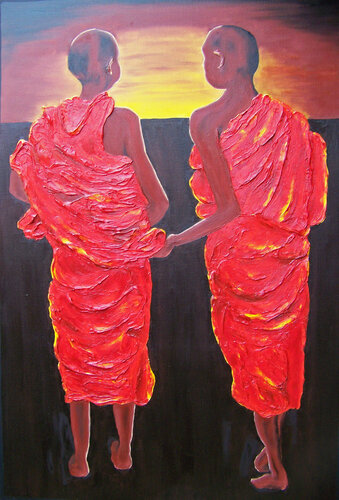 Novices---Take my Hand van Jo Moore, Schilderij te koop op Singulart