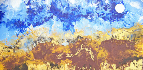 There's a Moon Out Tonight van Jo Moore, Schilderij te koop op Singulart