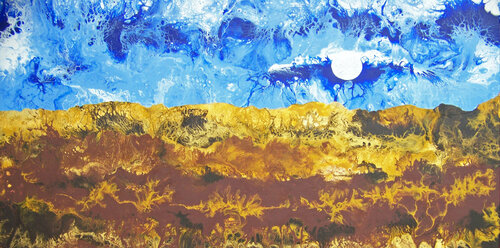 There's a Moon Out Tonight II van Jo Moore, Schilderij te koop op Singulart