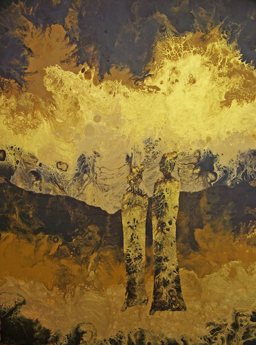Muse Dorée II (Golden Muse) van Jo Moore, Schilderij te koop op Singulart