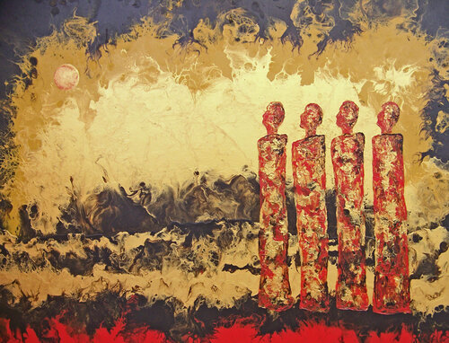 Shaman's Song II van Jo Moore, Schilderij te koop op Singulart