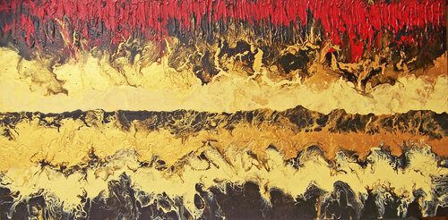 Gold Dust...in the wind II de Jo Moore, Pintura a la venta en Singulart