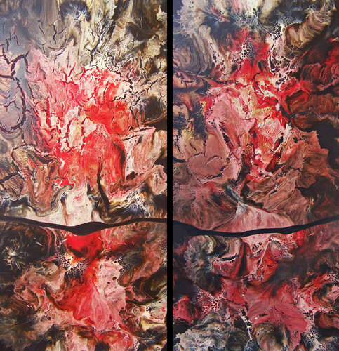 Summer in Prague---Diptych de Jo Moore, Pintura a la venta en Singulart