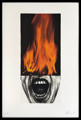 Arena Brains (framed, large hand signed lithograph) de Robert Longo, Impresión a la venta en Singulart