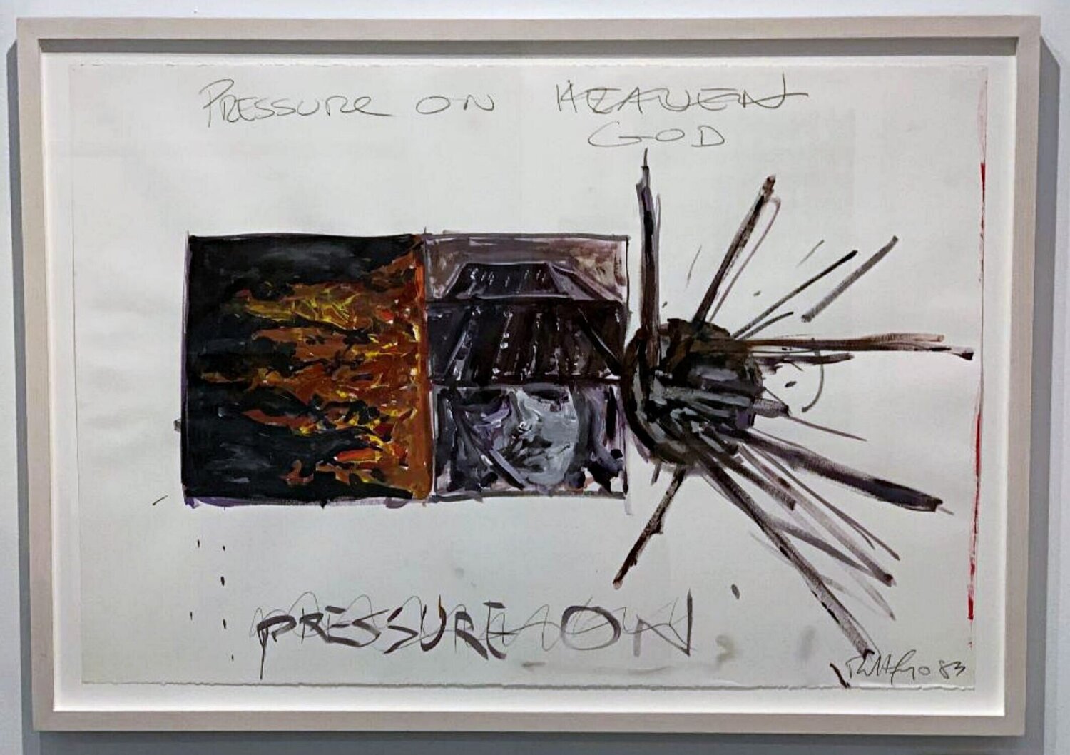 Robert Longo - Pressure on God Robert Longo Opera su carta in vendita