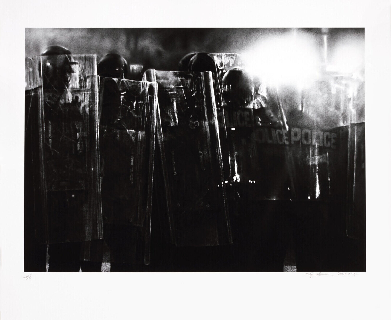 Untitled (Riot Cops), from Charcoal Robert Longo Druck zu verkaufen