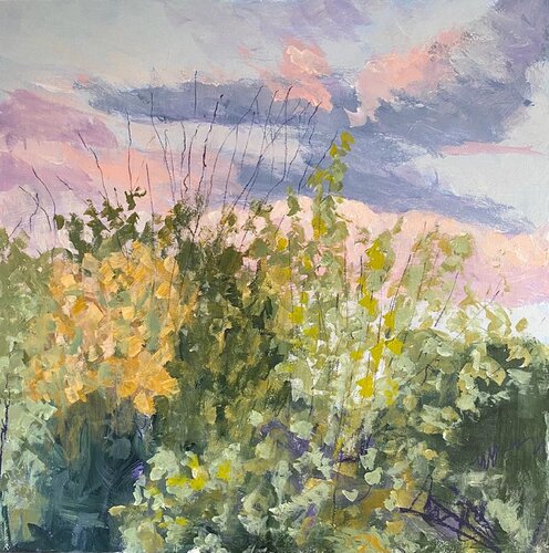 Autumn Trees and Sky di Nikki Wheeler, Pittura in vendita su Singulart