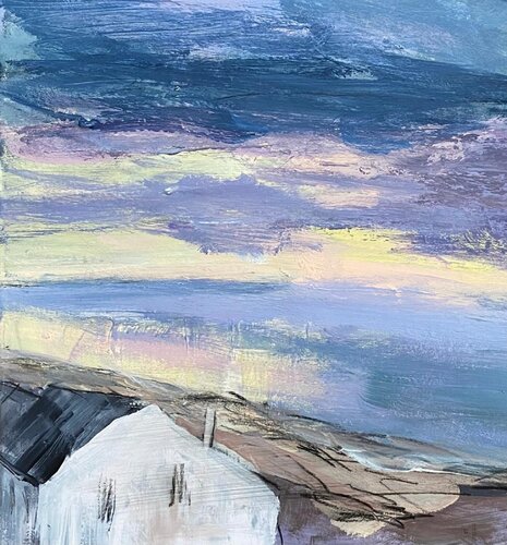 Sunset Cottage de Nikki Wheeler, Pintura a la venta en Singulart