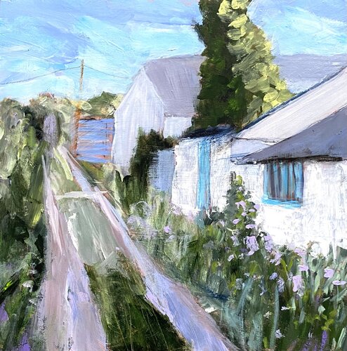 Lane Behind The Sea di Nikki Wheeler, Pittura in vendita su Singulart