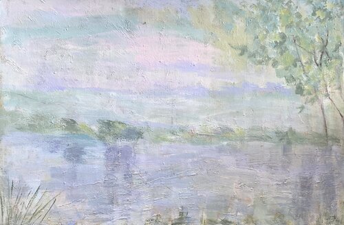Early Morning Mist, Spring di Nikki Wheeler, Pittura in vendita su Singulart