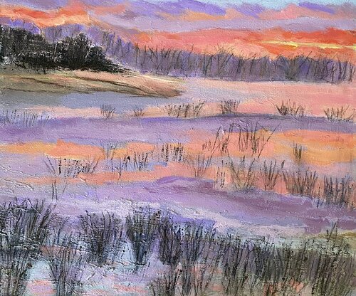 Sunrise And Grasses by Nikki Wheeler, Painting for Sale on Singulart