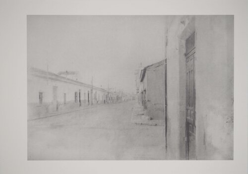 Espagne, Rue à Tomelloso, Héliogravure signée Antonio López García
