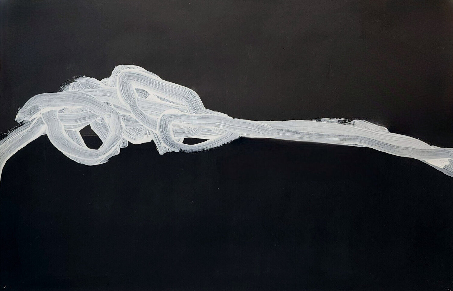 Untitled (Black, White, Gestural Abstraction, Abstract, Minimal) Sharon Louden