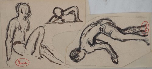 Etudes de poses by Maximilien Luce, Drawing for Sale on Singulart