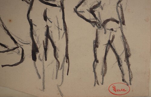 Silhouettes vues de dos van Maximilien Luce, Werk op papier te koop op Singulart