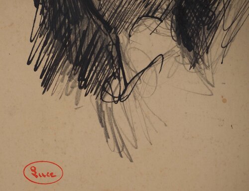 Le penseur van Maximilien Luce, Werk op papier te koop op Singulart