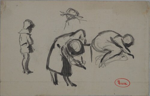 Etude d'enfants en mouvement by Maximilien Luce, Drawing for Sale on Singulart