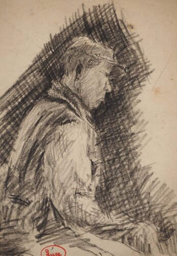 L'ouvrier à la casquette by Maximilien Luce, Work on Paper for Sale on Singulart