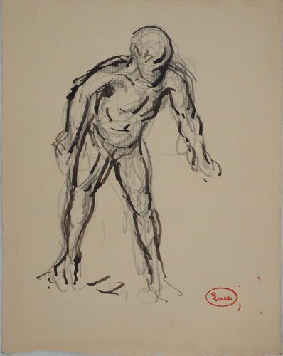 Le curieux by Maximilien Luce, Drawing for Sale on Singulart