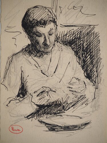 Le souper by Maximilien Luce, Drawing for Sale on Singulart