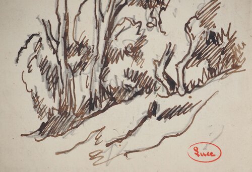 Paysage boisé van Maximilien Luce, Werk op papier te koop op Singulart