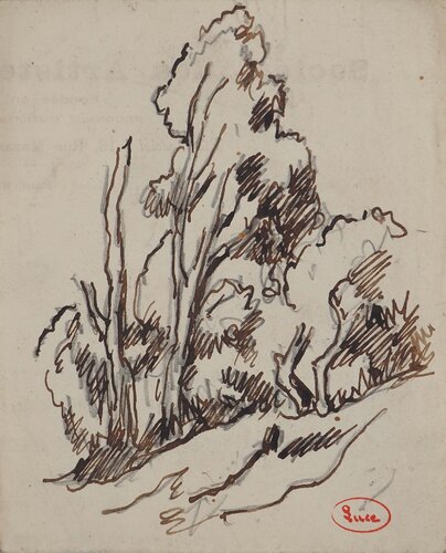 Paysage boisé de Maximilien Luce, Dibujo a la venta en Singulart