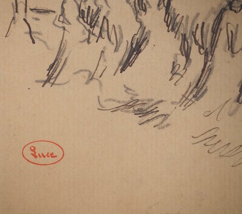 Végétation en bord de route di Maximilien Luce, Opera su carta in vendita su Singulart