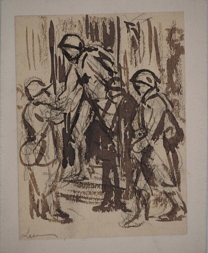 Dans les tranchées by Maximilien Luce, Drawing for Sale on Singulart