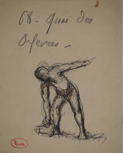 L'homme du quai des Orfèvres by Maximilien Luce, Drawing for Sale on Singulart