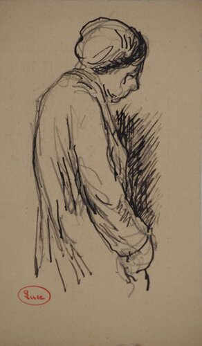 La vieille concierge by Maximilien Luce, Drawing for Sale on Singulart