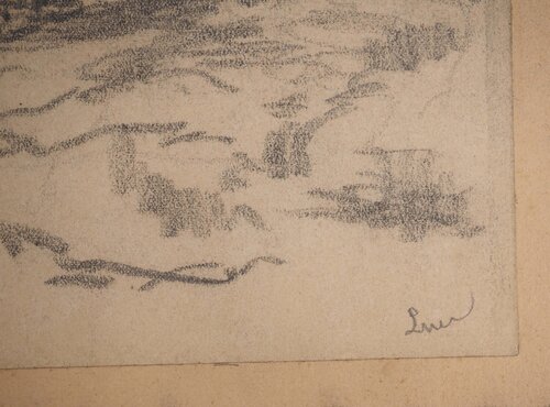 Paysage dans le brume van Maximilien Luce, Werk op papier te koop op Singulart
