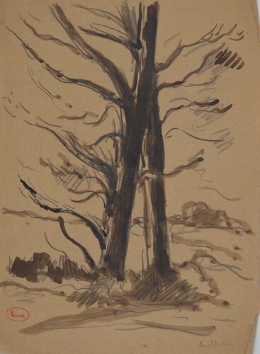 Les arbres dénudés by Maximilien Luce, Drawing for Sale on Singulart