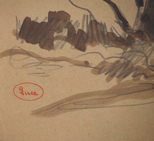 Les arbres dénudés van Maximilien Luce, Werk op papier te koop op Singulart