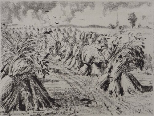 Paysage de campagne de Maximilien Luce, Dibujo a la venta en Singulart