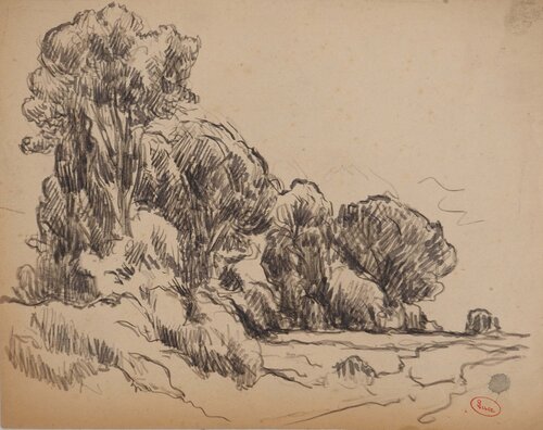 La plaine by Maximilien Luce, Drawing for Sale on Singulart