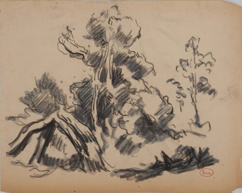 Paysage forestier de Maximilien Luce, Dibujo a la venta en Singulart
