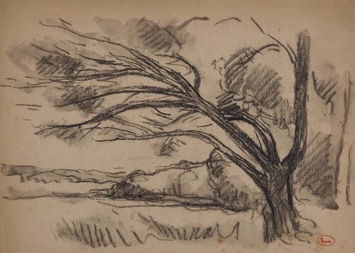 Vieux saule au bord du lac de Maximilien Luce, Dibujo a la venta en Singulart