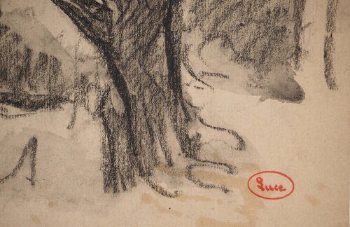 Vieux saule au bord du lac par Maximilien Luce, Œuvre sur papier en vente sur Singulart