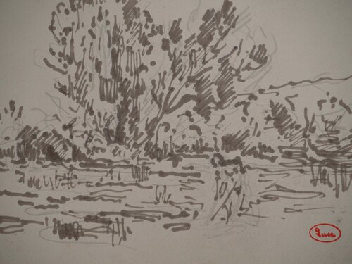 Forêt au début du printemps de Maximilien Luce, Dibujo a la venta en Singulart