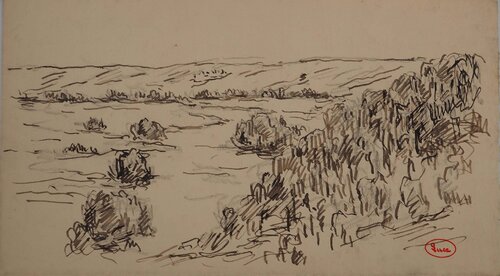 Champs en friche de Maximilien Luce, Dibujo a la venta en Singulart