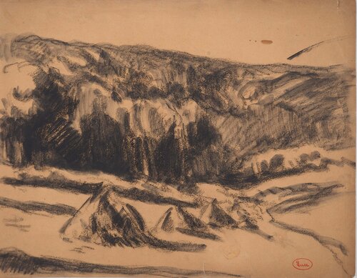 Les meules de foin by Maximilien Luce, Drawing for Sale on Singulart