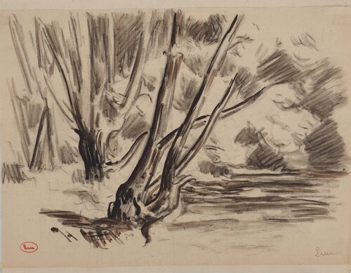 Bord du lac by Maximilien Luce, デッサン for Sale on Singulart